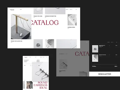 Minimalist Jewelry cart catalog design fashion grid jewelry minimal minimalist tablet ui ui ux ui design uidesign uiux ux ux ui ux design uxdesign uxui web design