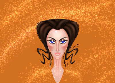 Woman art artist artwork avatar design drawing fashion girl gold illustration procreate sketch sketching woman