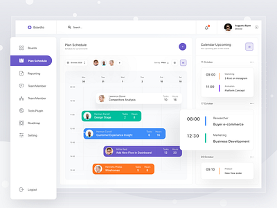 Task Plan Dashboard admin calendar card checklist crm dashboard date management plan schedule track trello web web design website website design