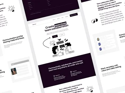 Margin: Landing Page branding branding and identity design graphic design ui ui design uiux ux ux design web design webdesign website design