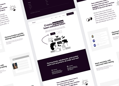 Margin: Landing Page branding branding and identity design graphic design ui ui design uiux ux ux design web design webdesign website design