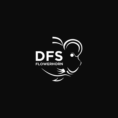 DFS FLOWERHORN bikinlogo brand design brand identity branding cleanlogo design fish fishlogo flowerhorn logo logodesign monogramlogo selllogo