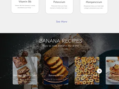 Banana Website adobe xd banana benefits fruits web web design website website design