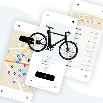 E-bike for everybody everywhere anytime app button dasboard design mobile app mobile app design mobile ui ui ux web