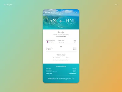 Daily UI Challenge #017 | Receipt app dailyui dailyui017 dailyuichallenge sketch ui uidesign