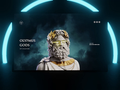 Olymus Gods NFT Collection 2022 3d 3d animation animation app blockchain crypto dark mode design graphic design illustration landing page logo motion graphics nft nft coolection trendy ui web3 website