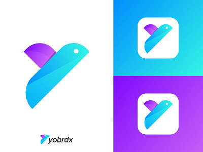 (Y + Bird) Logo Design Concepts (Unused) 2d abstract logo bird logo brand identity branding agency branding and identity colorful logo illustrator lettermark logo and branding logo design logo designer logo folio logo trends 2021 modern logo monogram logo symbol y letter y logo yobrdx logo