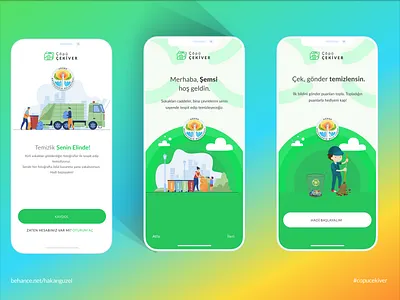ÇöpüÇekiVer app call city clean cleaning design figma figma design minimal ux