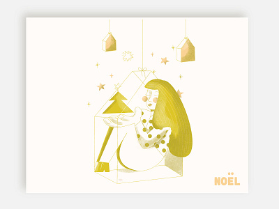 Christmas Ornament christmas christmascard christmasornament christmastree design girl illustration lockdown xmas xmas card