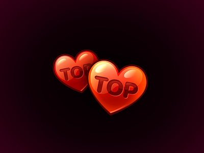 top hearts candy glossy hearts illustration jelly top vector