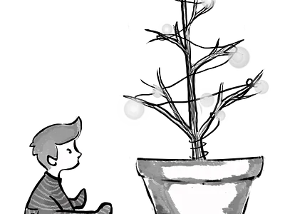 kid tree character character design design illustration