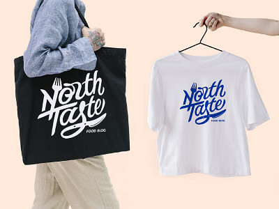 North Taste Food Blog Merch blog merch brand identity custom lettering customtype food blog food logo hand lettering lettering lettering logo logotype typegang typography wordmark