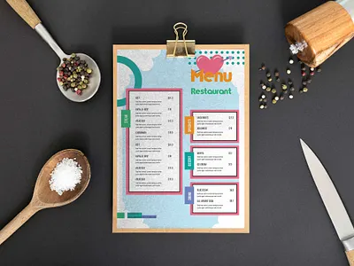 Sky Clouds Menu Design Template design illustration logo