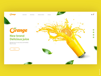 Design-concept for juice «Orange». color concept design design site designforjuice designofsites desktop desktop design emotion full screen illustration juice moscow orange orangejuice ui uidesign ux uxdesign yellow