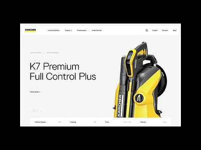 KARCHER app clean concept design interface motion simple ui ux web