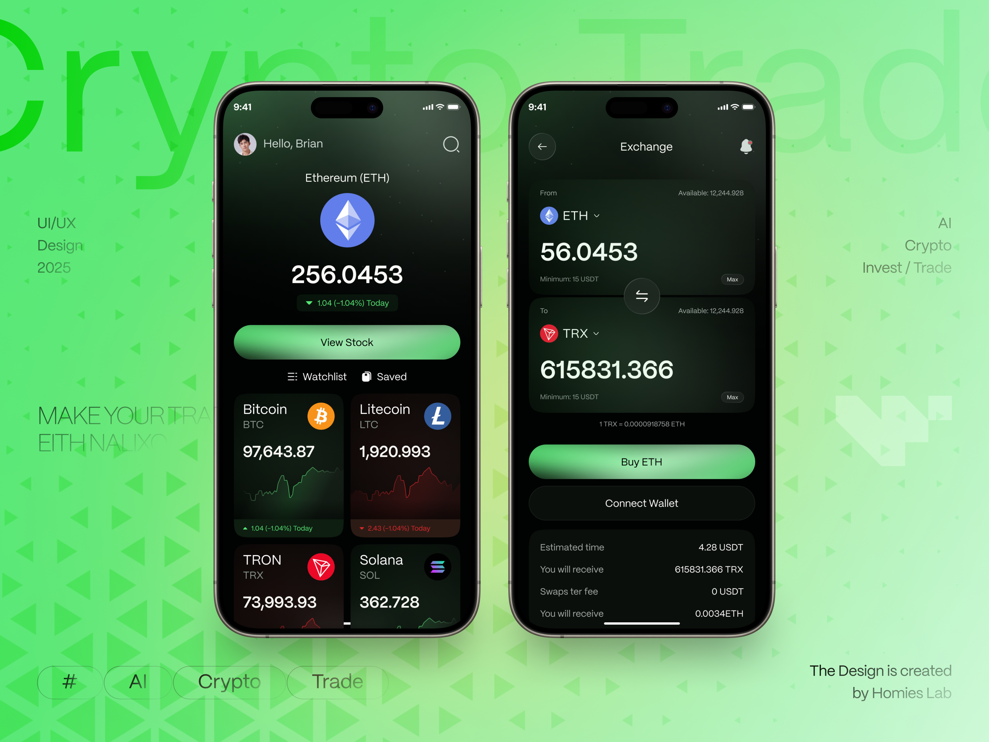 Example of Crypto Mobile App