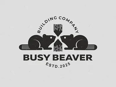 Busy Beaver brand brandidentity branding design font identity logo logotype