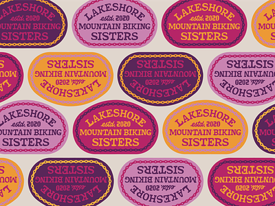 Lakeshore Mountain Biking Sisters badge bike biking branding chain lakeshore logo michigan mountain sisters