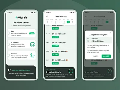 Driver App: Mobile app prototype app driver app driving mobile mobile app design mobile application mobile design mobile interface product design product design sprint ride hailing ride sharing ride sharing rideshare scheduling ui user experience ux