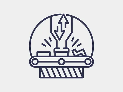 Factory Production and Efficiency icon design factory graphic design icon illustration logo machinery vector