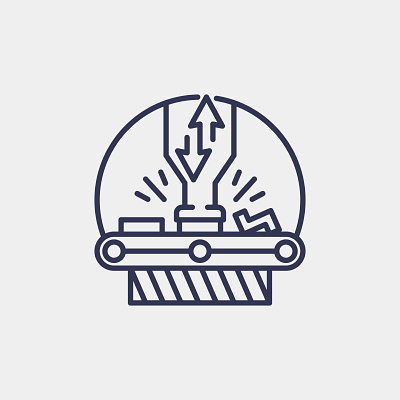 Factory Production and Efficiency icon design factory graphic design icon illustration logo machinery vector