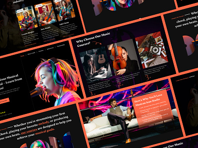 🎵 Music Course Landing Page – Learn, Play & Create! animation branding darkmodeui figma landingpage modernui motion graphics musiccourse musiclearning musicplatform musicui musicwebsite ui uidesign uxdesign uxdesign 🔹 darkmodeui webappdesign webdesign