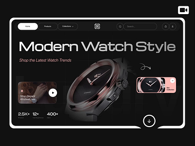 Watch shopping store web ui design animation clean clean ui design e commerce fashion shop luxury shopping minimal minimal ui minimalistic modern product shop shopping store ui ux web webdesign website