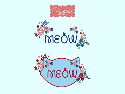 Vendula Meow Logo Design acc branding cat catlogo creatives design designer digital art digital illustration digitalart fashion flowers graphic design illustration illustration art illustrator logo meow social website