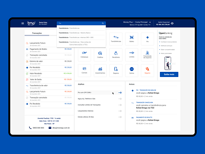 Digital Banking - Web & Mobile banking dashboard design digitalbank fintech home invoice pix redesign ted ui user interface web