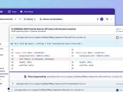CodeSee: automated visualization of codebases code review dev tools pull request review staff augmentation ui ui design ux ux design