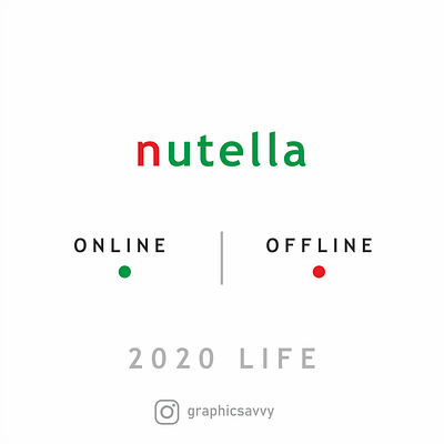 Logo online offline 2020 2020 trend 2021 concept concept art concept design creative creative design creative logo happy new year happy new year 2021 marketing agency marketing campaign marketing collateral marketing idea nutella offline online online marketing