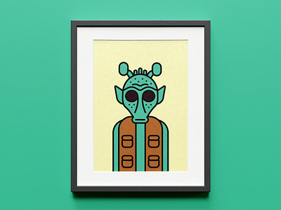 Star Wars "Greedo" Poster design digital digital illustration graphic design greedo illustration illustrator mockup poster print star wars