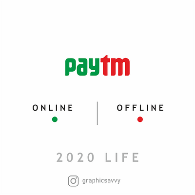 Logo online offline 2020 2020 trend 2021 advertise advertisement advertising advertisment creative ad creative ads creative marketing creativity graphic designer happy new year happy new year 2021 offline online paytm