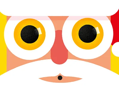 Santa is coming 2d character christmas close up design festive flat holidays illustration santa texture xmas