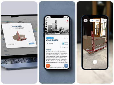 History to Augmented Reality 3d model app ar augmented reality design histoirk history identity interface mobile