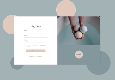 Sign up form adobexd bathtub dailyui design form minimal signup webdesign