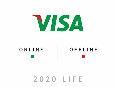 Logo online offline 2020 2020 trend 2021 concept concept art conceptual creative creative design design happy 2021 happy new year illustration offline online online art online marketing ui visa