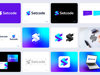 Setcode Logo Brand Guidelines app brand identity brand mark brand style branding coding designer flat grid icon identity logo logo design logo guidelines mark minimalist modern logo monogram software symbol