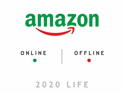 Logo online offline 8 2020 2020 design 2020 trend 2021 amazon amazon logo t shirt creative creative design creative logo creativity design happy 2021 happy new year illustration logo offline online typography ui vector