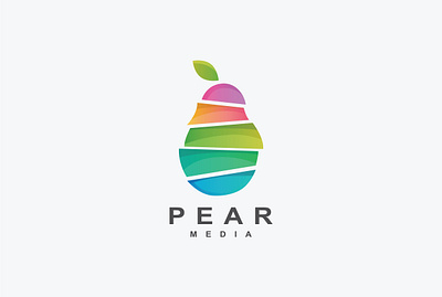 Pear Media Logo branding design flat graphic design illustration illustrator logo minimal typography vector