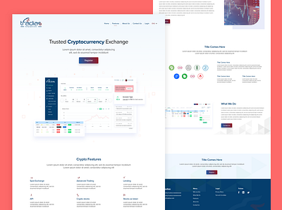 Trading landing page app branding app design banking blockchain cryptocurrency exchange landing page landing page design stocks trading ui design