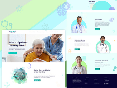 Phanes biotech Landing Page & Team design hospital hospitality pharma pharmacist pharmacy web