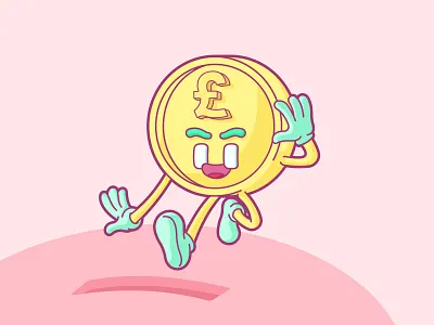 saving some penny bank cartoon cent comic cute deposit funny illustration money penny piggybank pound save vector