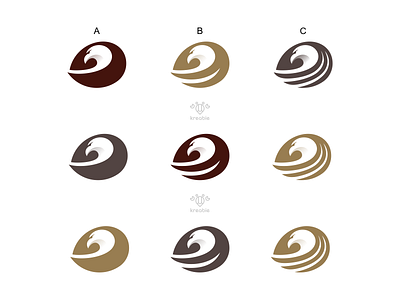 Eagle Logo Variations bird eagle hawk logo minimalist monogram simple