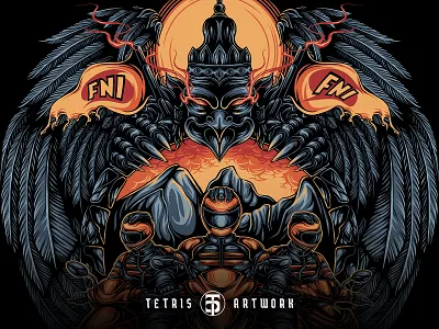 GARUDA apparell bali balinese barong clothing garuda illustration indonesia poster illustration tshirt design