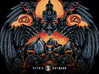 GARUDA apparell bali balinese barong clothing garuda illustration indonesia poster illustration tshirt design