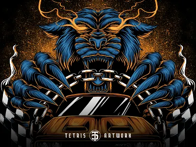 HELLCAT apparell car cat clothing hellcat illustration panther panther logo tiger tiger logo tshirt design