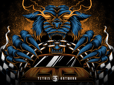 HELLCAT apparell car cat clothing hellcat illustration panther panther logo tiger tiger logo tshirt design