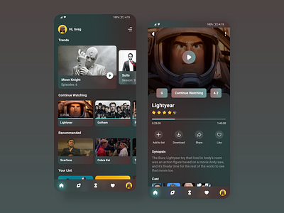 Movie Streaming App Concept 🍿 app appdesign design graphic design illustration movie ui