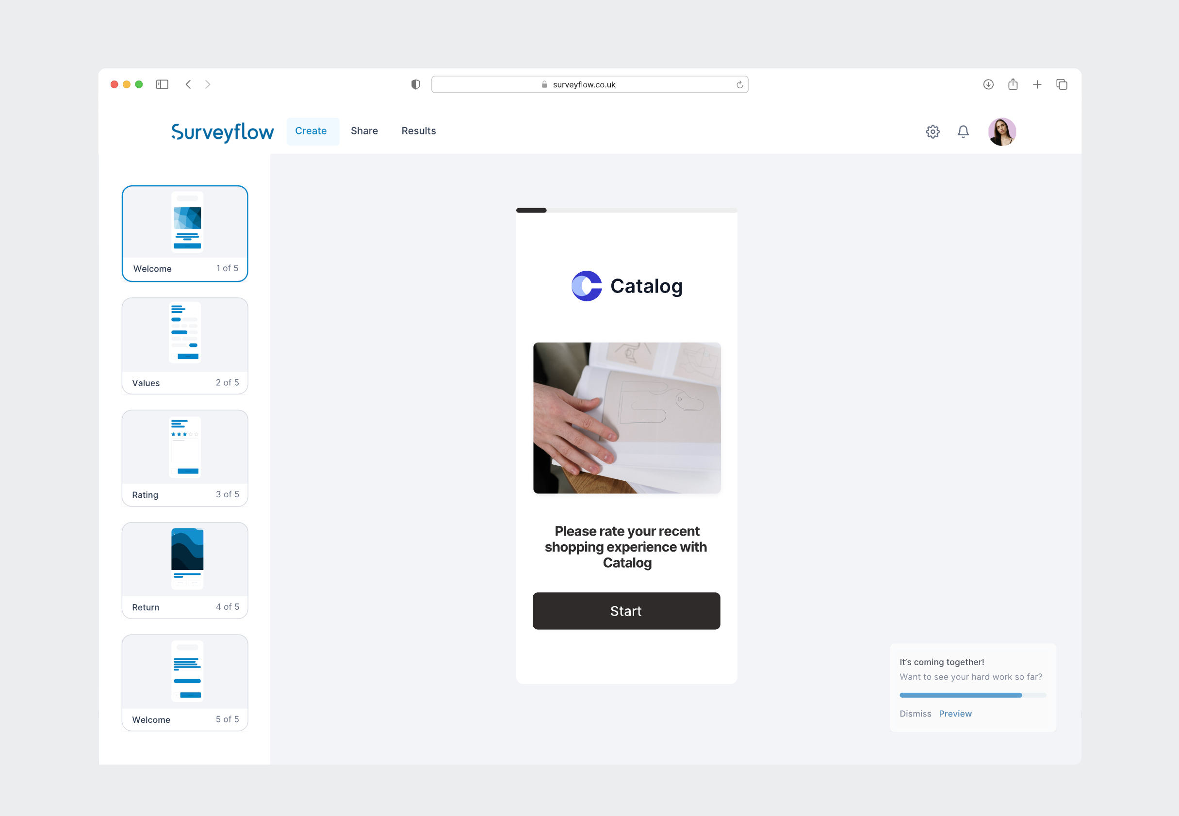 Surveyflow - Bubble.io Survey MVP | Atom Design bubble bubble.io graphic design kelsie motion graphics nocode surveyflow ui